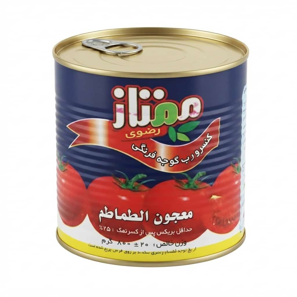 رب گوجه فرنگی ممتاز رضوی فرآوری شده از گوجه های رسیده